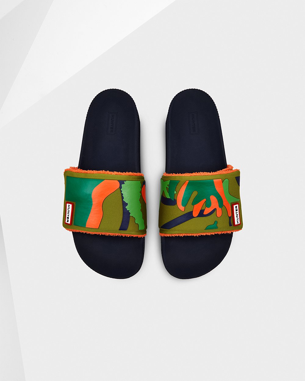 Men Hunter Original Rockpool Camo Print Adjustable | Slides Green | NZ-13790-HNVC